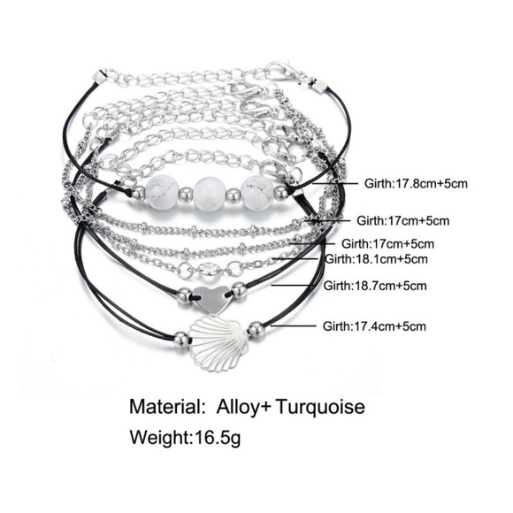 *MARGHERITA* 5-Pc Silver Fashion Bracelet Set - Picture 7 of 7